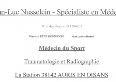 Dokter JL Nusselein (Huisartsgeneeskunde / Sportgeneeskunde / Traumatologie / Radiologie)