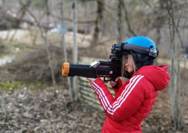 Lasergame in het bos