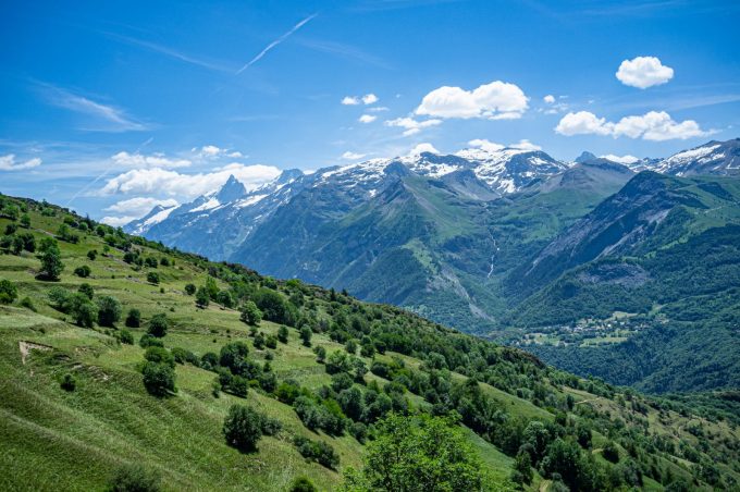 Uitzicht op de Ecrins en de Meije