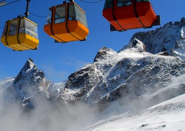 Kabelbanen van La Meije gletsjers